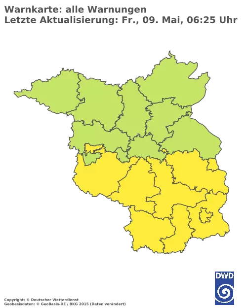Aktuelle Wetterwarnungen für  Brandenburg